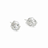 Серьги-пусеты белое золото 750 пробы с бриллиантами 1.40 ct (GIA) GIA-3